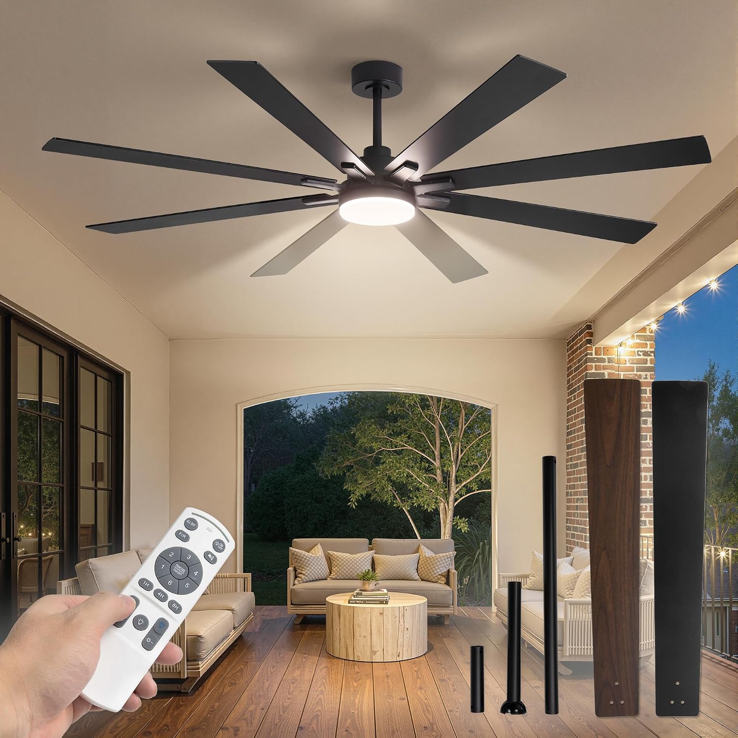 Ceiling Fan Outdoor Damp Rated - 72