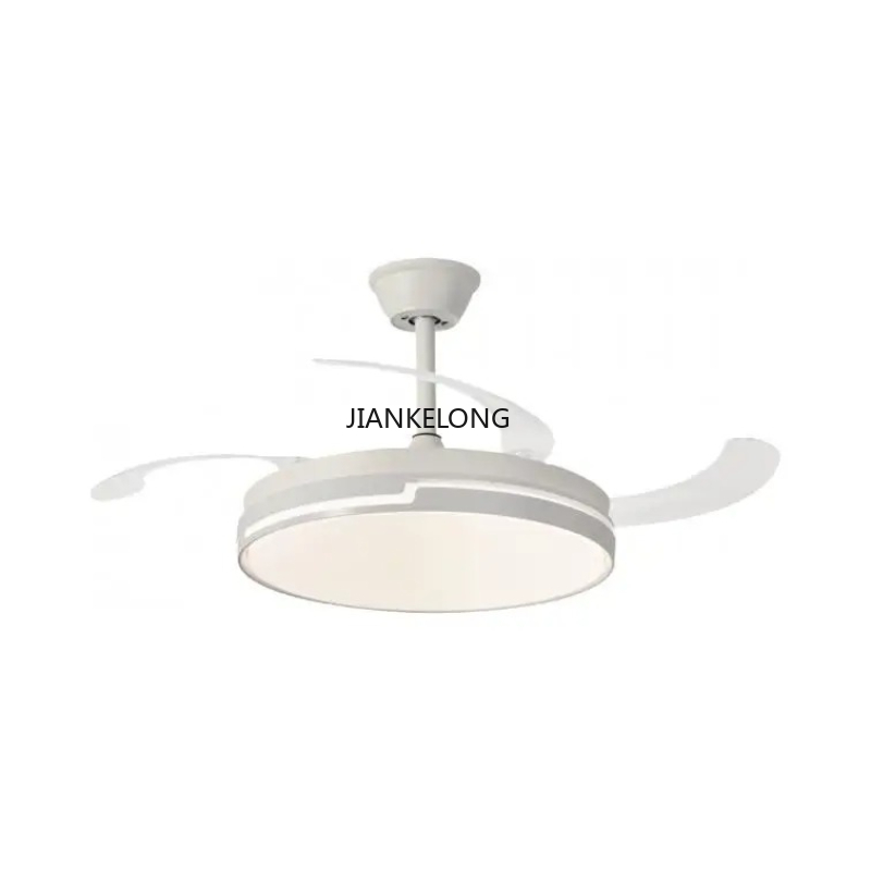 Ceiling Fan Led 3 Blade Modern - Narvi White Ceiling Fan, 3 Transparent