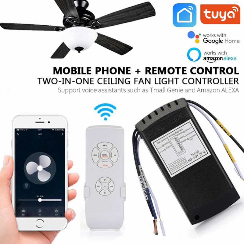 Smart Ceiling Fan Alexa Wifi - Tuya WiFi Smart Life Ceiling Fan