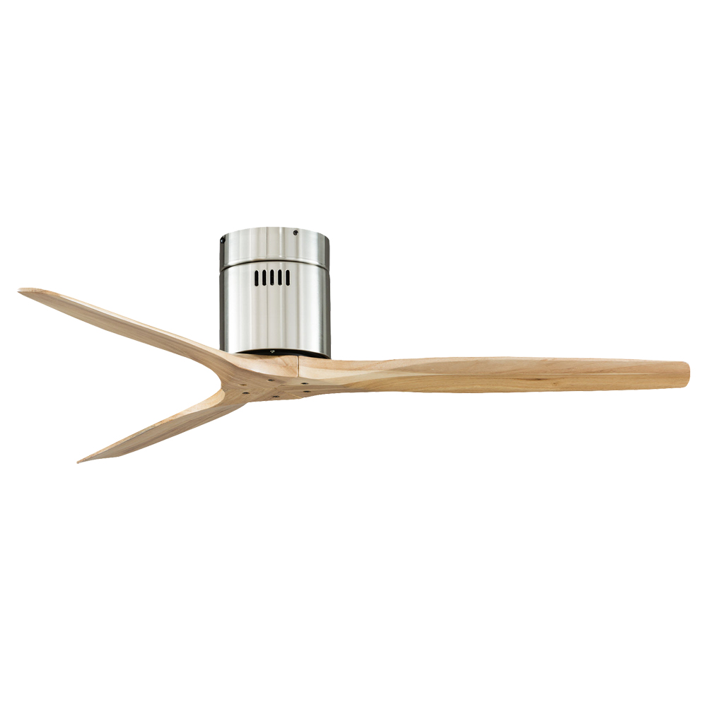Ceiling Fan Led 3 Blade Modern - 52Inch Brushed Luxury 3 Wooden Blade