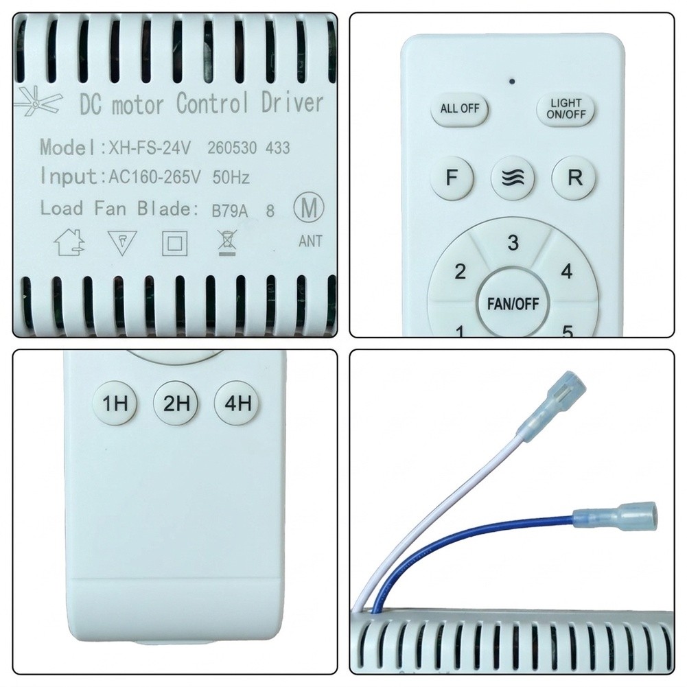 DC24V 6-Speed Ceiling Fan Remo - Ceiling Fan Light Kit Replacement 评论和价格