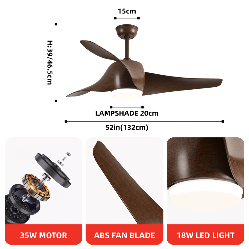 FUMANJIA 52 Inch Ceiling Fan w - Ceiling Fan Dc Motor 52 Inch 评论和价格