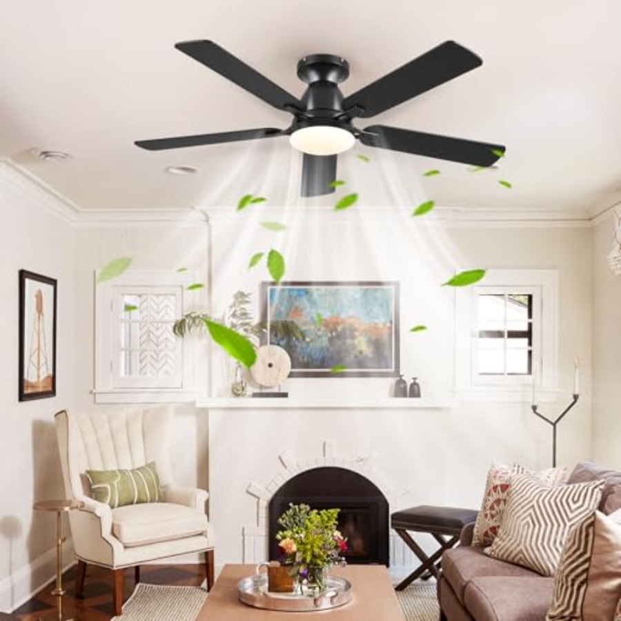 Ceiling Fans with Lights 52 In - Ceiling Fan Low Profile Flush Mount 评论和价格