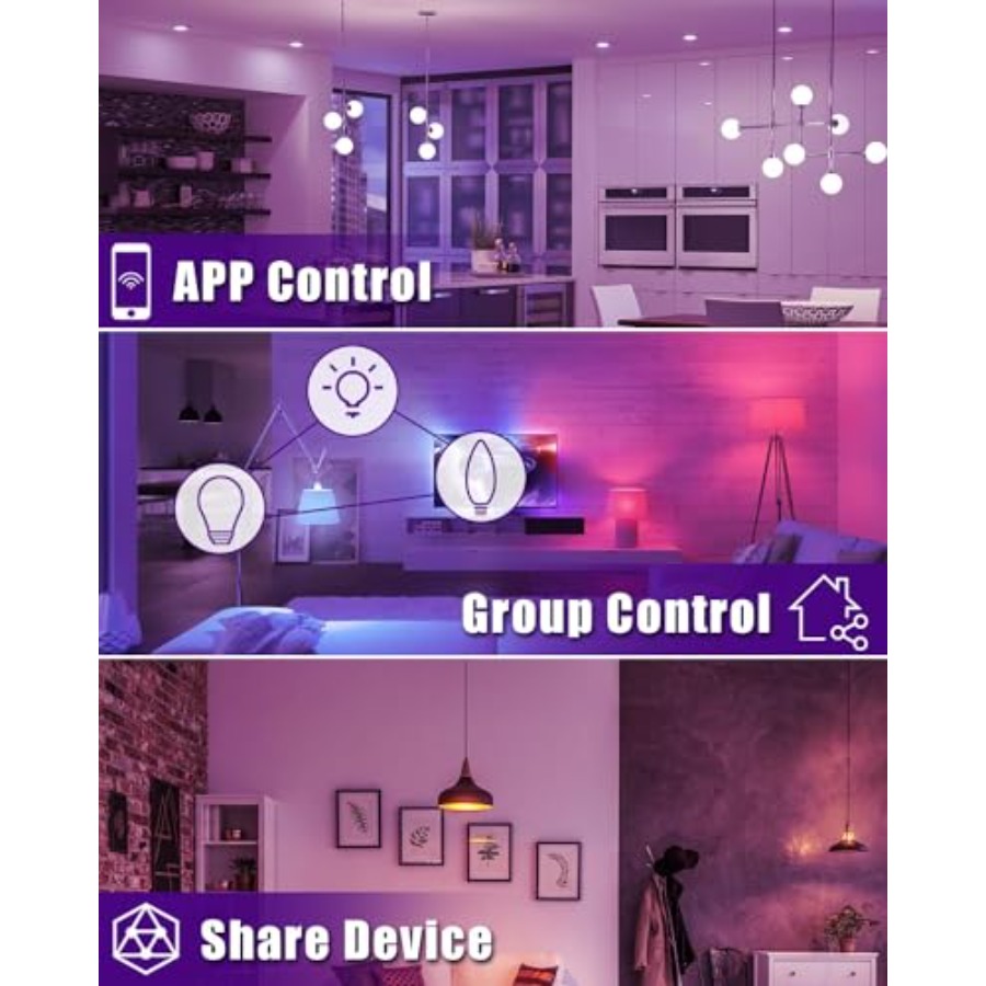 Smart Bulbs, Alexa WiFi Candel - Smart Ceiling Fan Alexa Wifi 评论和价格