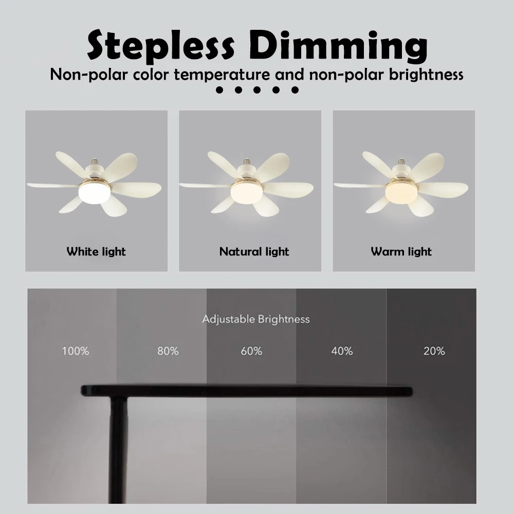 Home LED Ceiling Fan Light E26 - Smart Ceiling Fan With Light Remote 评论和价格