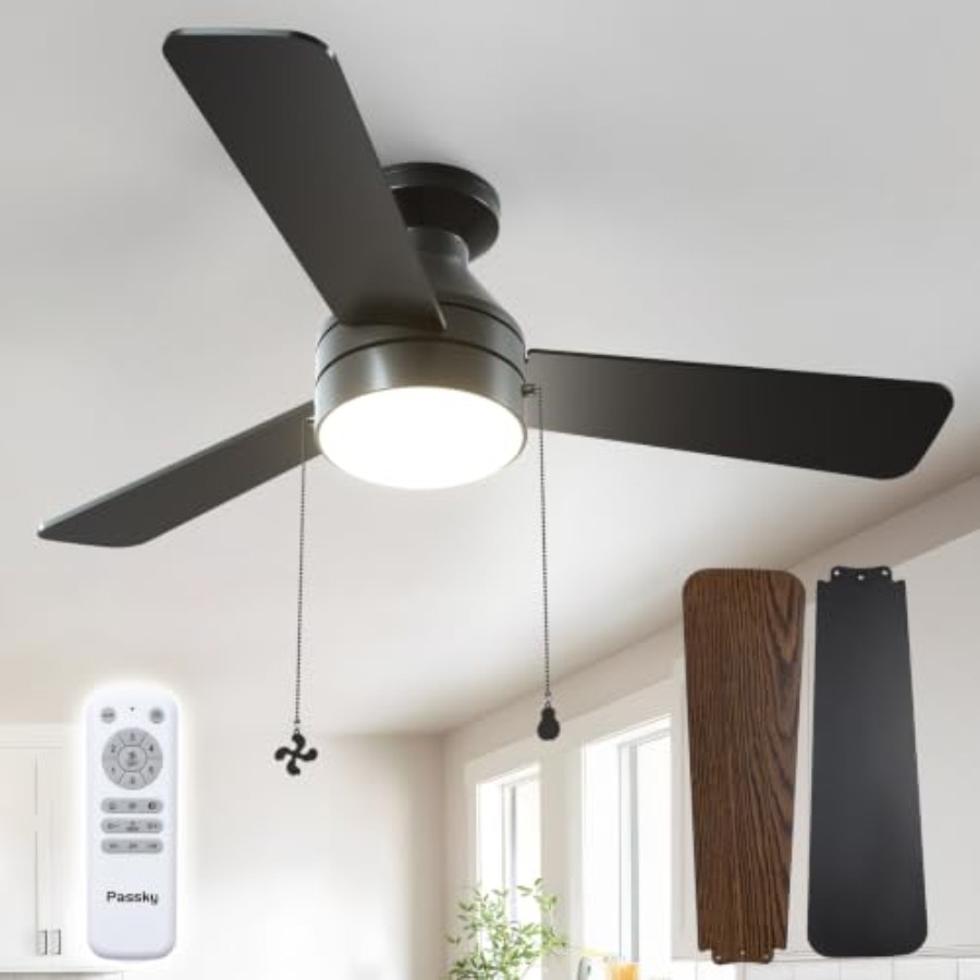 Ceiling Fans with Lights, Low  - Ceiling Fan Low Profile Flush Mount 评论和价格