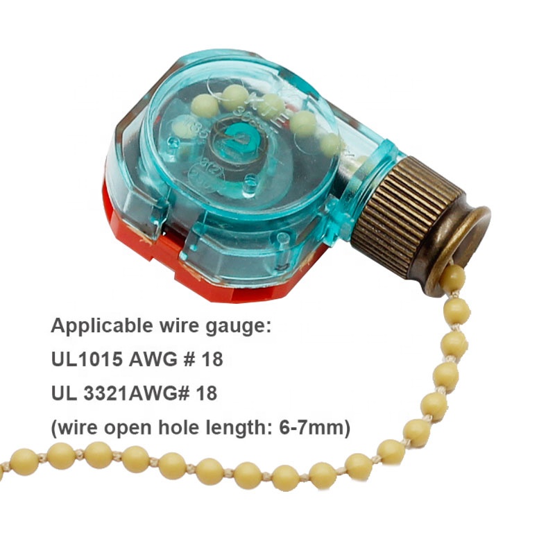 ON-OFF L-1 L-2-3 L-3 3A 6A Cei - Ceiling Fan Pull Chain Switch 评论和价格