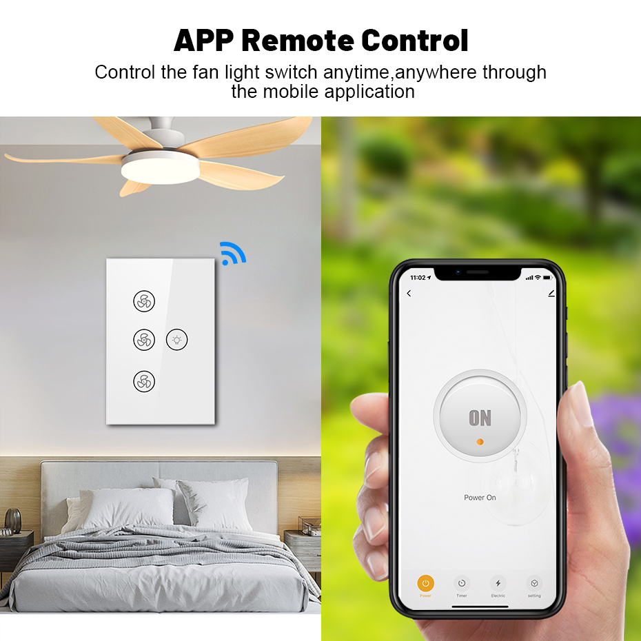 Smart Wifi Fan Light Switch,US - Smart Ceiling Fan Alexa Wifi 评论和价格