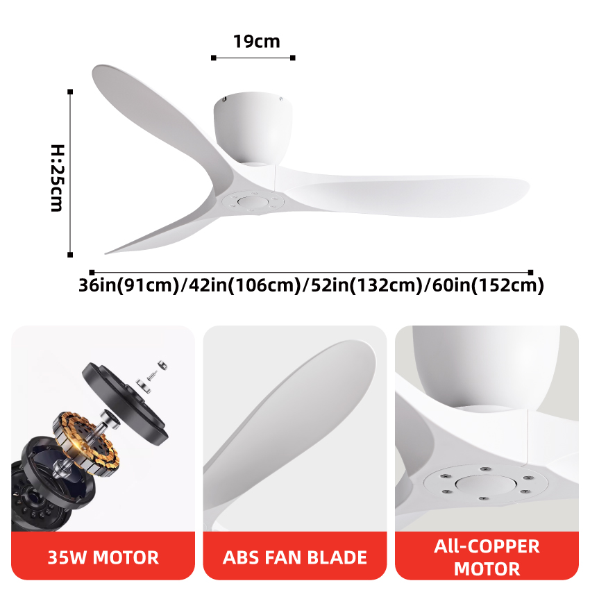 FUMANJIA Ceiling Fan 36/42/52/ - Ceiling Fan Dc Motor 52 Inch 评论和价格