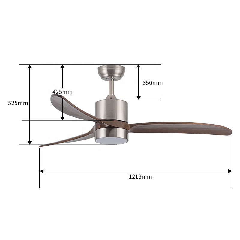 Modern 52-Inch 3 Solid Wood Bl - Ceiling Fan Dc Motor 52 Inch 评论和价格