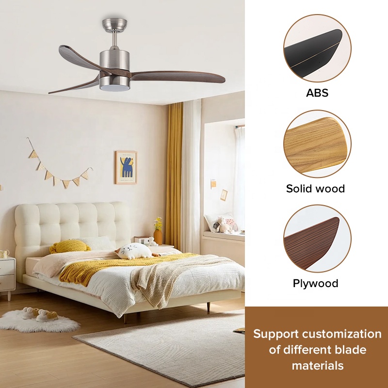 Modern 52-Inch 3 Solid Wood Bl - Ceiling Fan Dc Motor 52 Inch 评论和价格