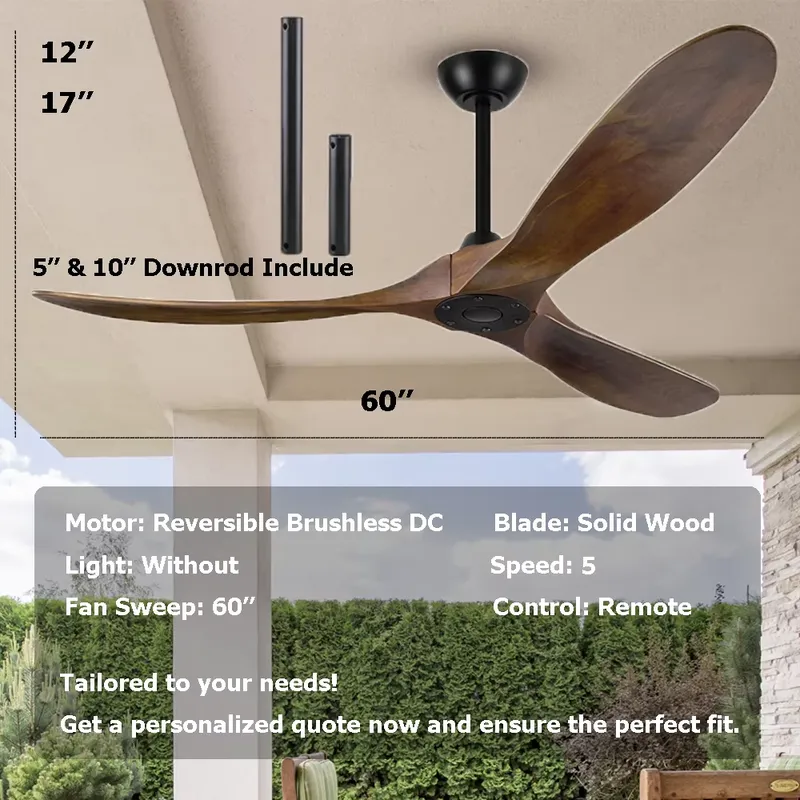 60 Inch Matte Black Ceiling Fa - Ceiling Fan 60 Inch Industrial 评论和价格