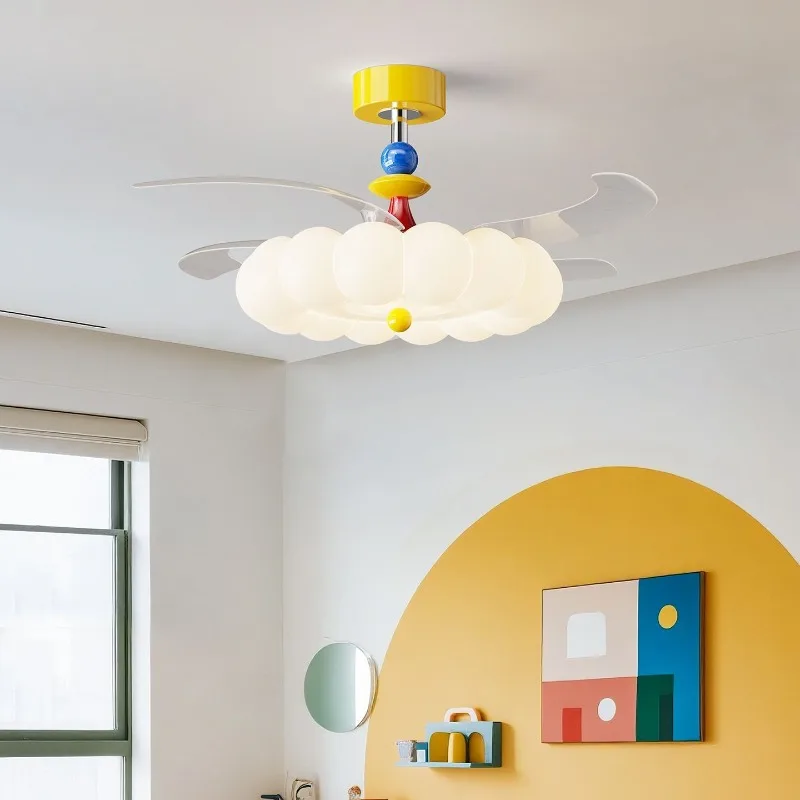 Modern Cream Style Hidden Blad - Ceiling Fan Led 3 Blade Modern 评论和价格