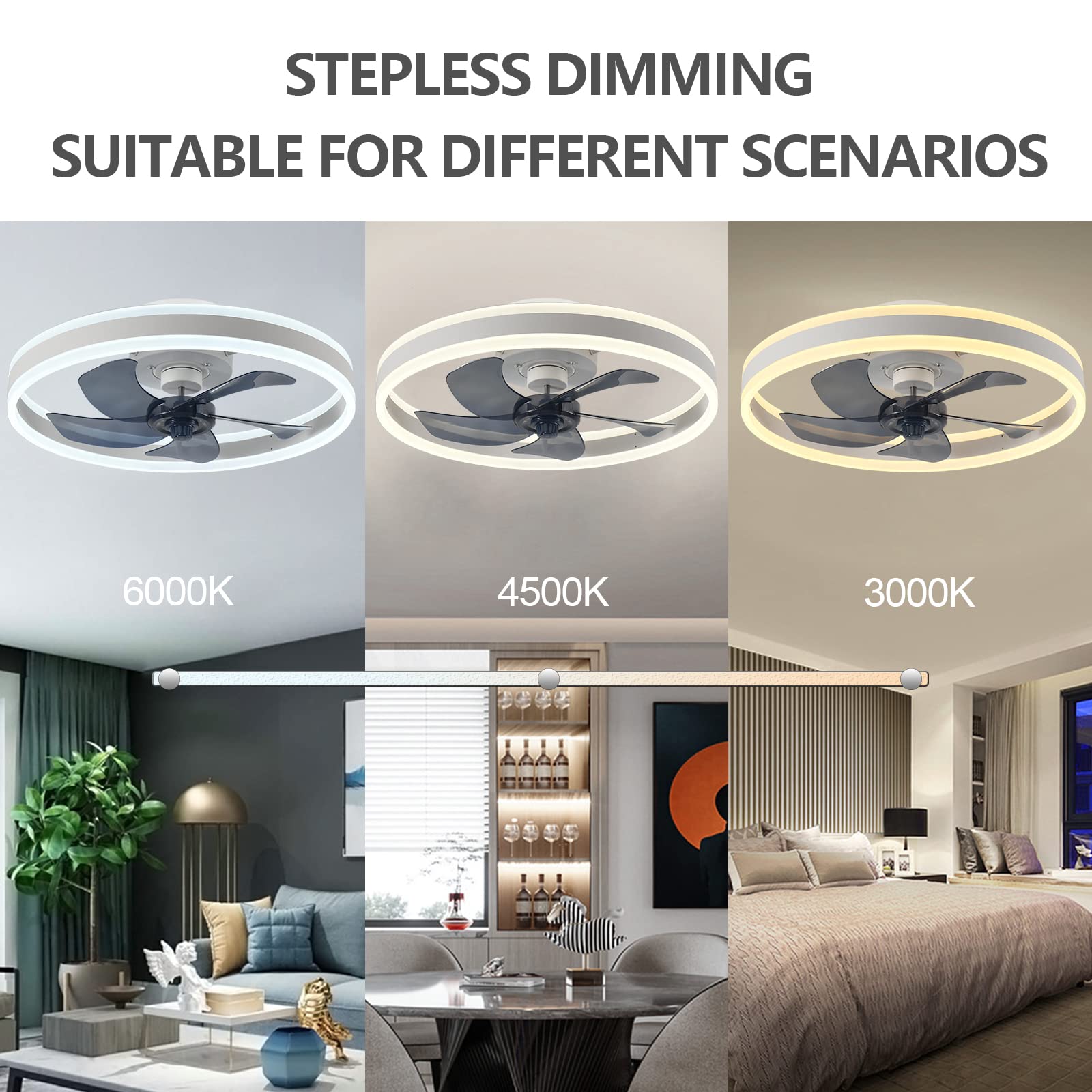 Modern Ceiling Fan (With Light - Ceiling Fan With Remote Control Reversible 评论和价格