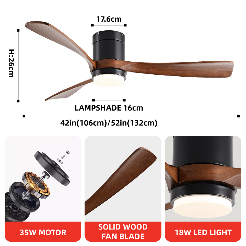 FUMANJIA 42/52 Inch Ceiling Fa - Ceiling Fan Dc Motor 52 Inch 评论和价格
