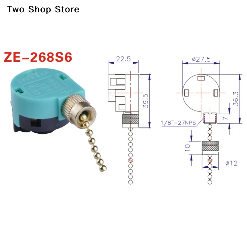 1PC Ceiling Fan Switch 3 Speed - Ceiling Fan Pull Chain Switch 评论和价格