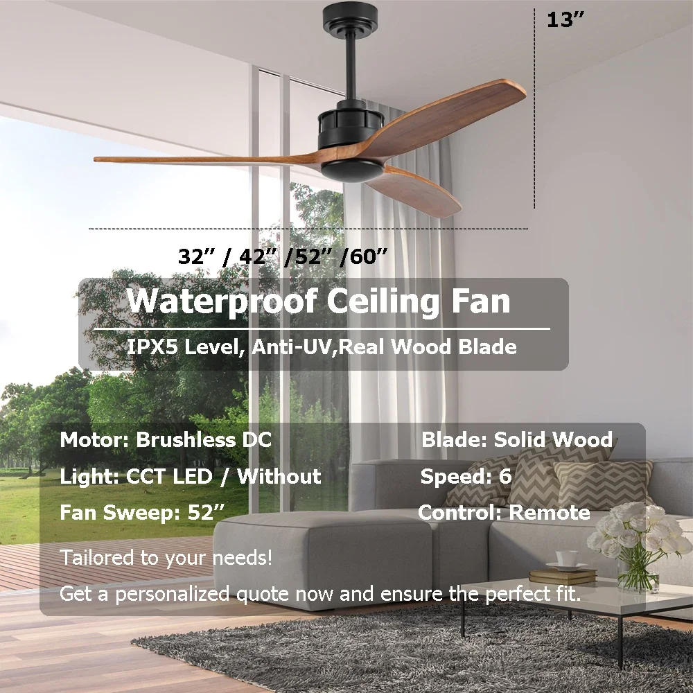 Gold Seller Stylish High Quali - Ceiling Fan Outdoor Damp Rated 评论和价格