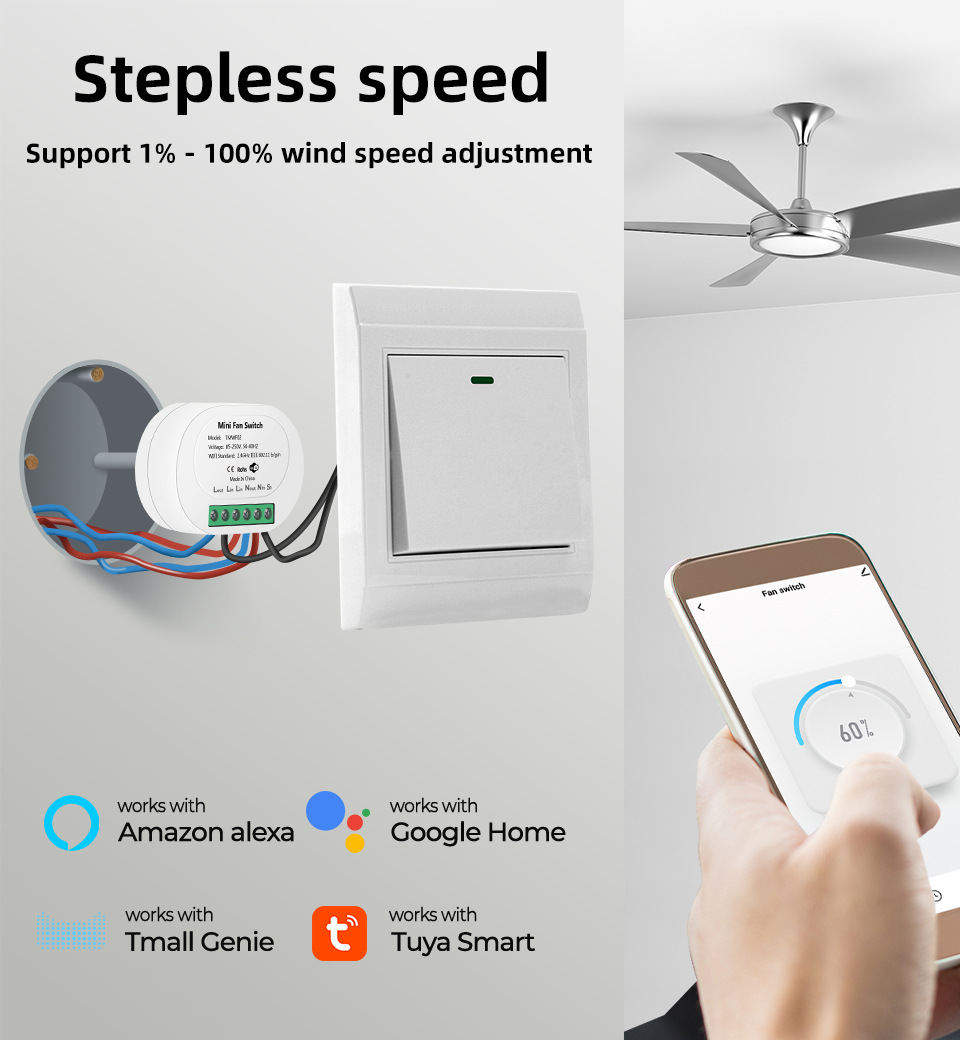 Tuya Wifi Smart Ceiling Fan Sp - Smart Ceiling Fan Alexa Wifi 评论和价格