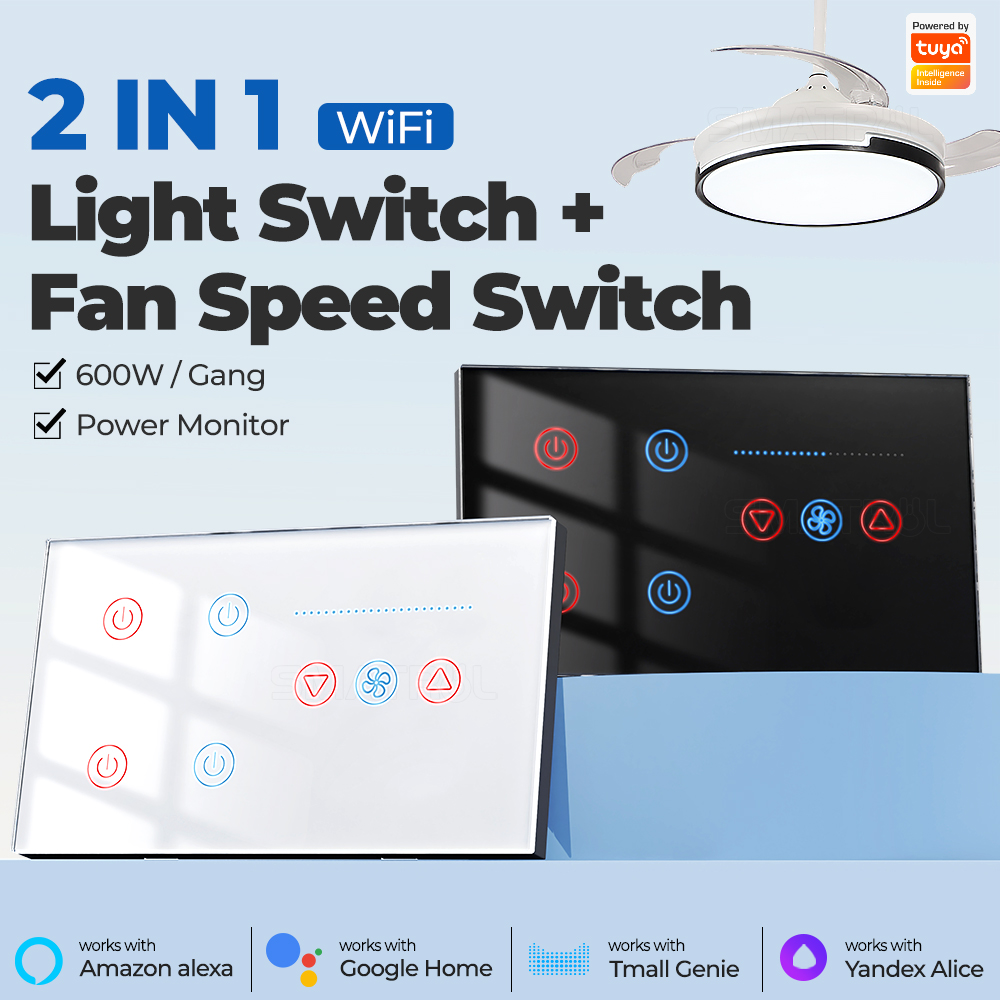 Zigbee WIFI Smart Wall Switch  - Smart Ceiling Fan Alexa Wifi 评论和价格