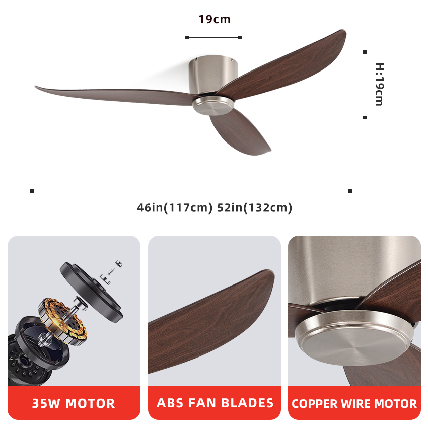 FUMANJIA 19CM Ultra-Thin DC Ce - Ceiling Fan With Remote Control Reversible 评论和价格