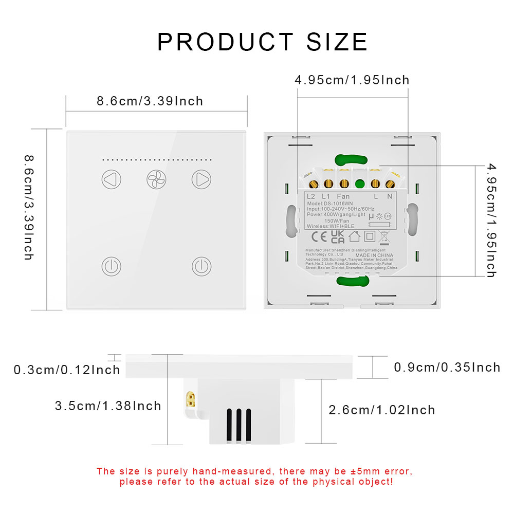 WiFi Smart Switch for Ceiling  - Smart Ceiling Fan Alexa Wifi 评论和价格