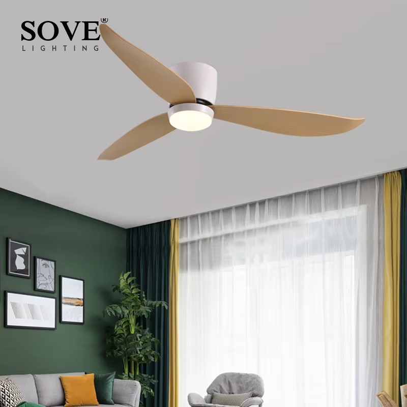 SOVE Modern White Ceiling Fan  - Smart Ceiling Fan With Light Remote 评论和价格