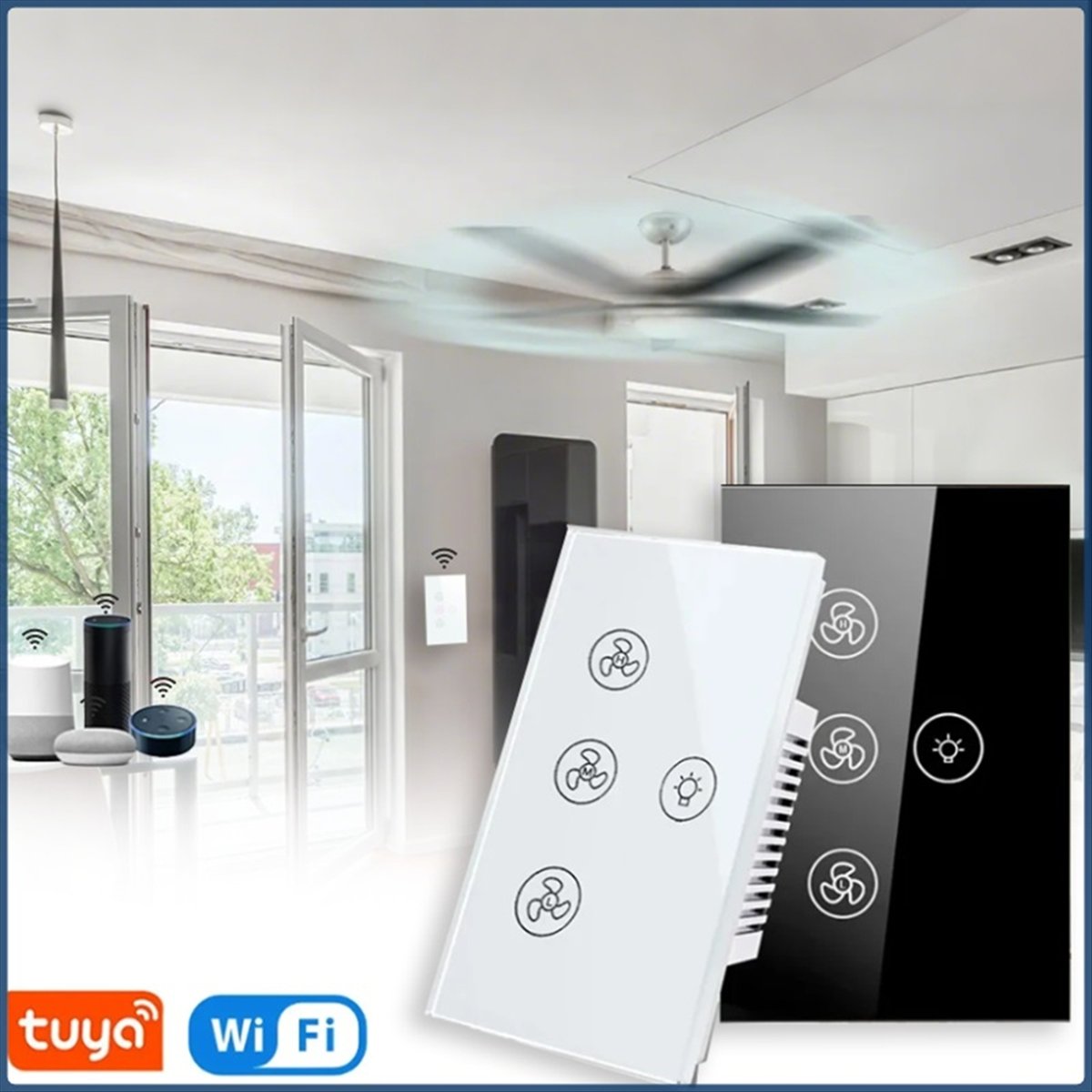 【New!】 Tuya Wifi Smart Switch  - Smart Ceiling Fan Alexa Wifi 评论和价格