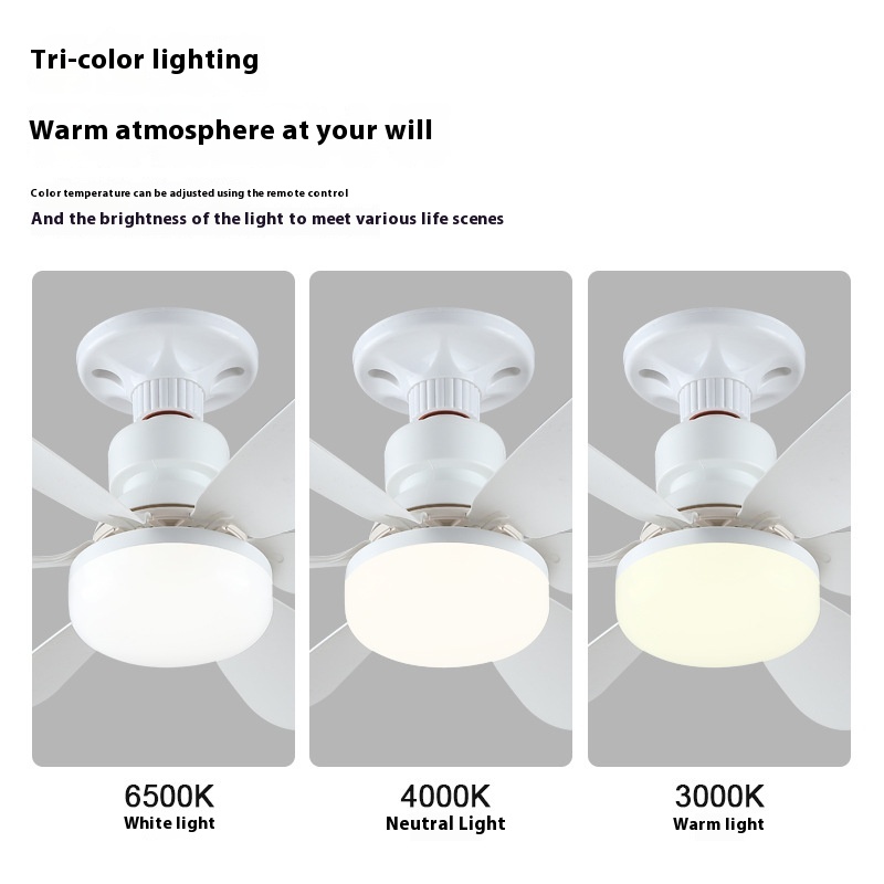 E27 Socket Ceiling Fan Light w - Ceiling Fan Led 3 Blade Modern 评论和价格