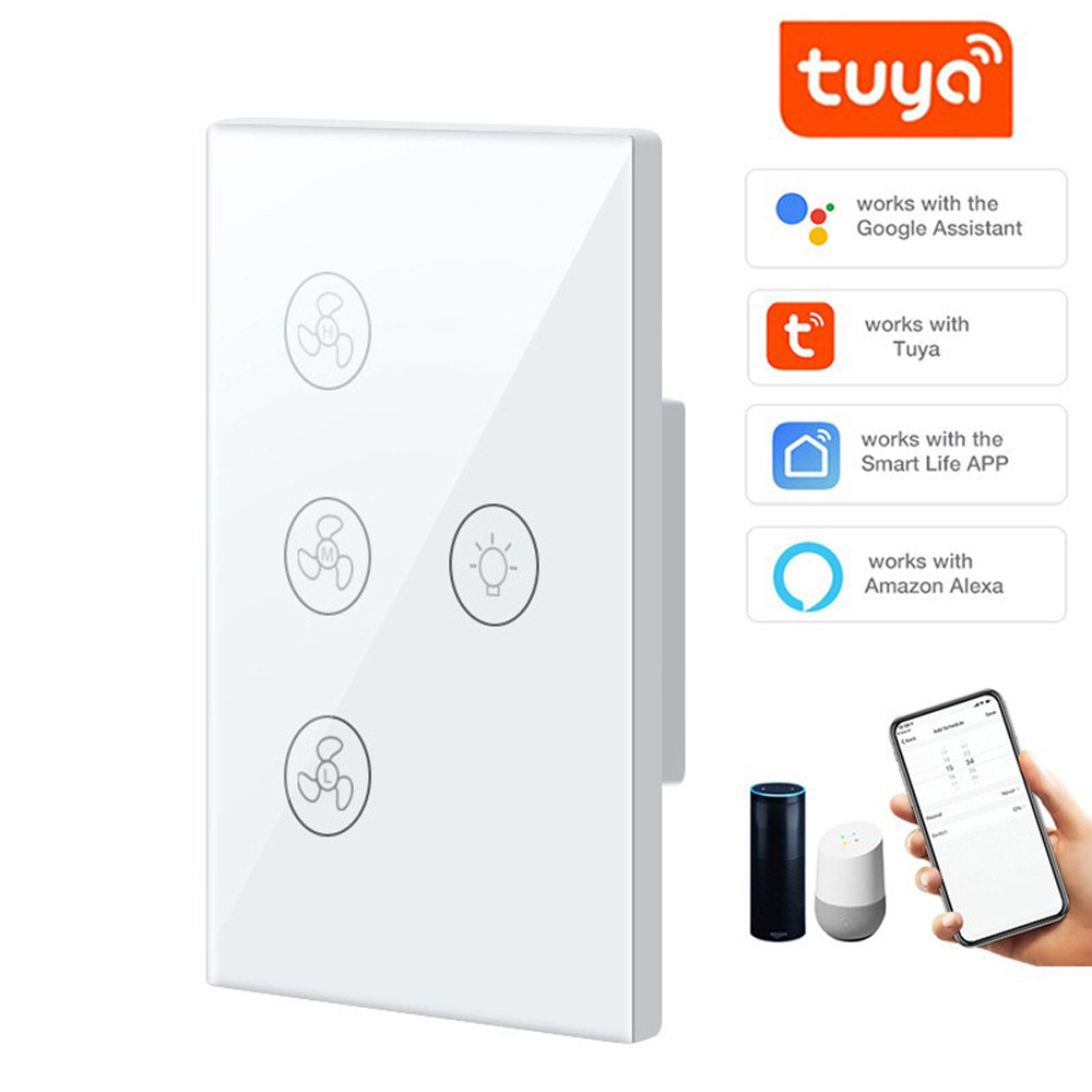 Tuya Wifi Smart Fan Switch Fan - Smart Ceiling Fan Alexa Wifi 评论和价格