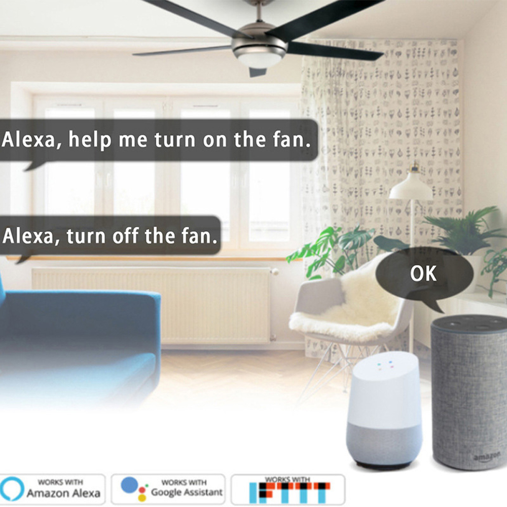 Wifi Smart Fan Switch Fan Ligh - Smart Ceiling Fan Alexa Wifi 评论和价格