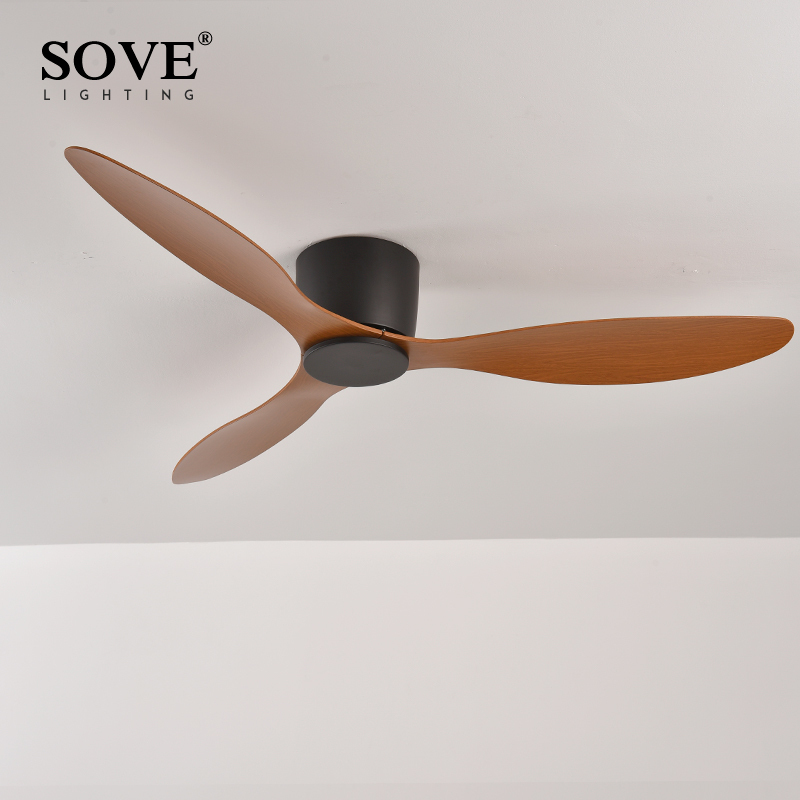 SOVE Modern White Low Floor BL - Smart Ceiling Fan With Light Remote 评论和价格