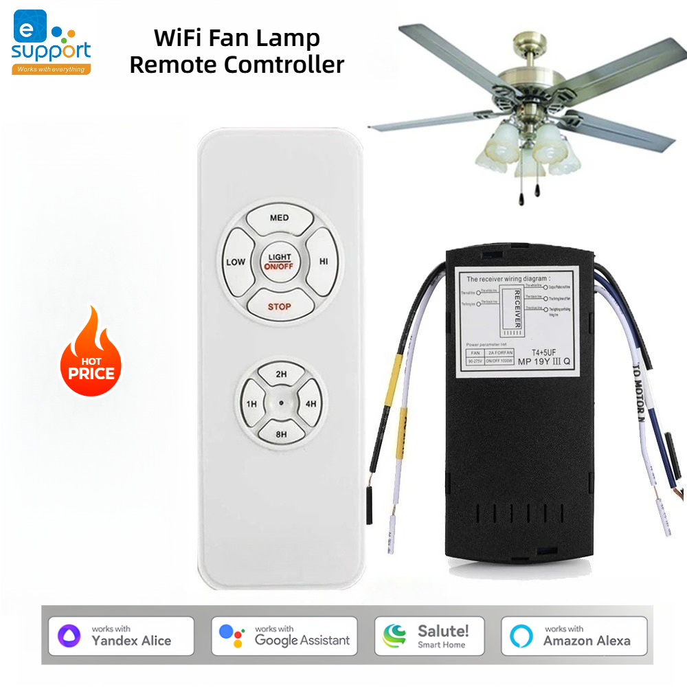 EWelink WiFi Ceiling Fan Lamp  - Ceiling Fan With Remote Control Reversible 评论和价格