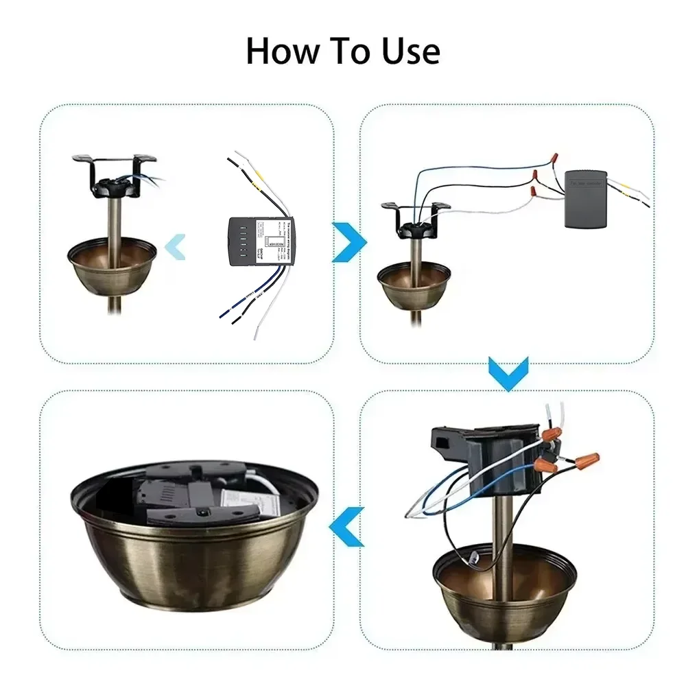 EWelink WiFi Ceiling Fan Lamp  - Ceiling Fan With Remote Control Reversible 评论和价格
