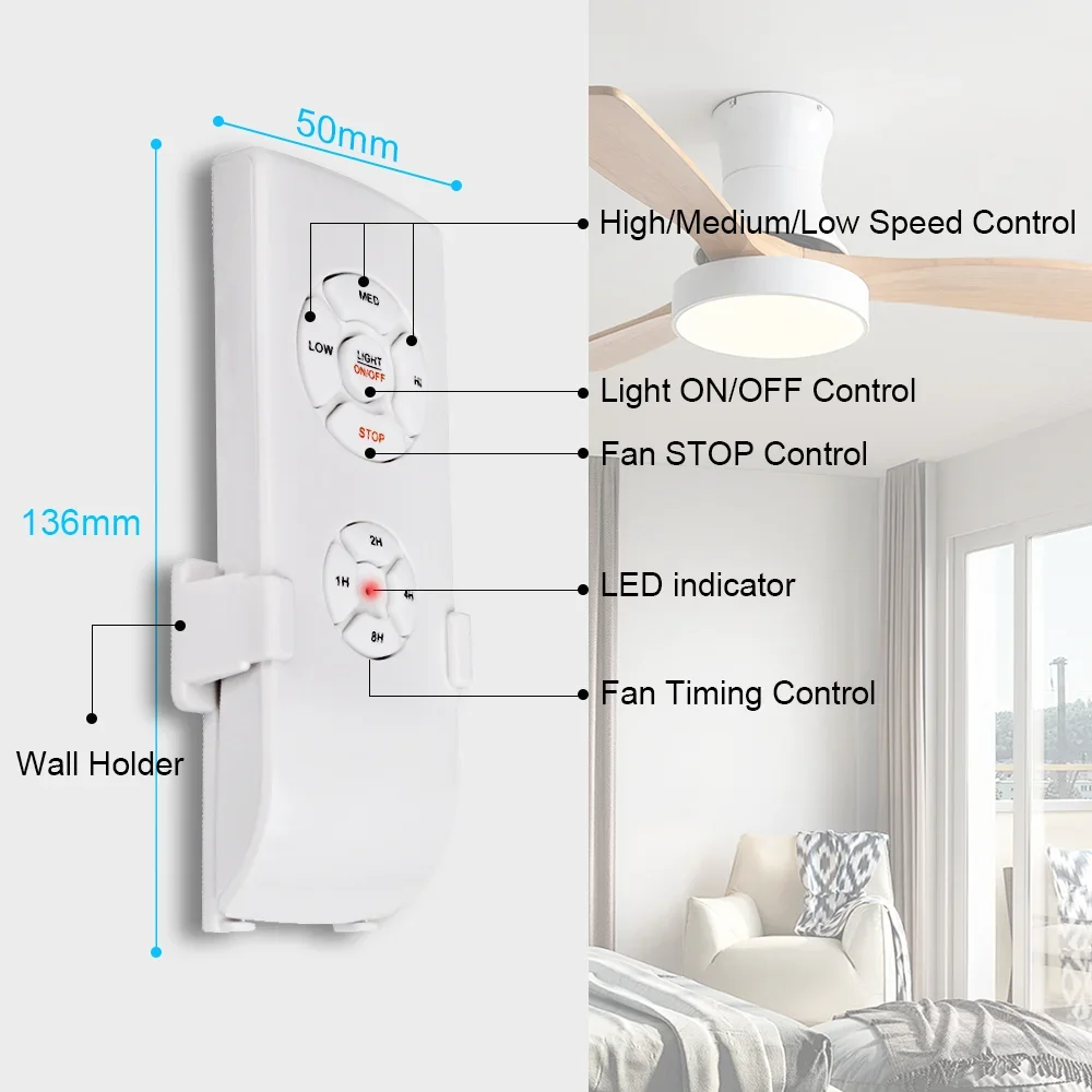 EWelink WiFi Ceiling Fan Lamp  - Ceiling Fan With Remote Control Reversible 评论和价格