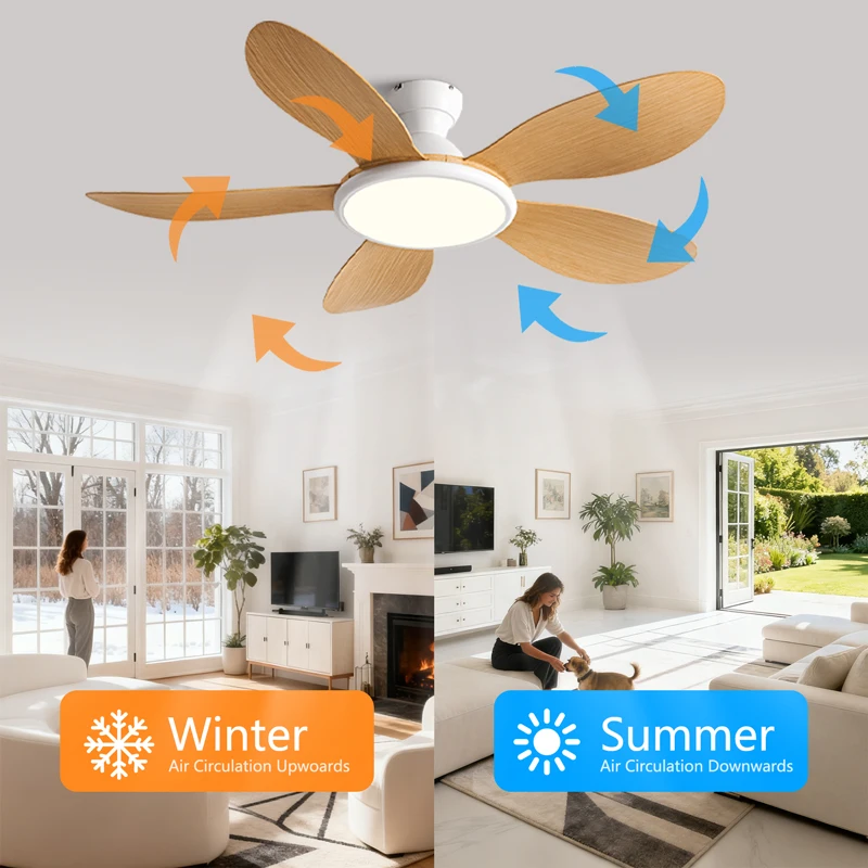 42/52inch Modern LED 60W Low F - Ceiling Fan Dc Motor 52 Inch 评论和价格