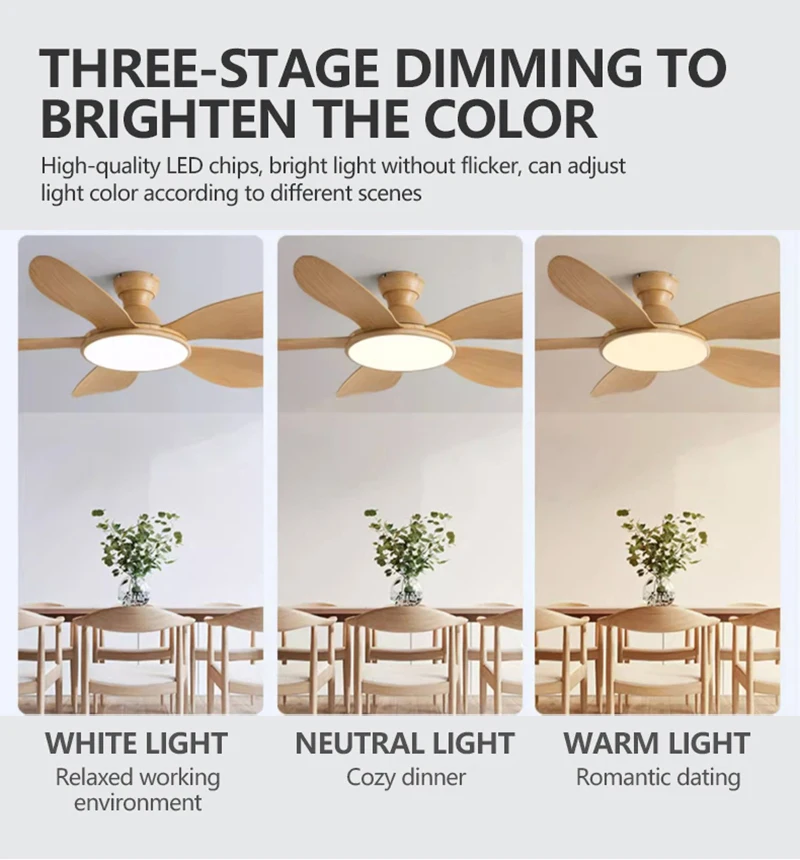 42/52inch Modern LED 60W Low F - Ceiling Fan Dc Motor 52 Inch 评论和价格