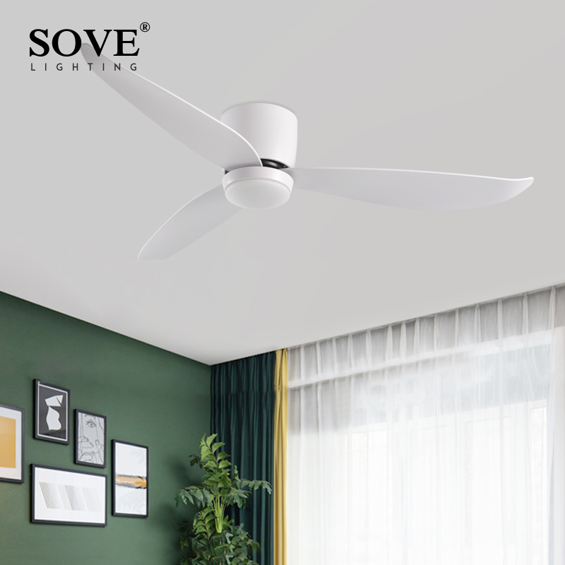 SOVE Modern White BLDC Ceiling - Smart Ceiling Fan With Light Remote 评论和价格