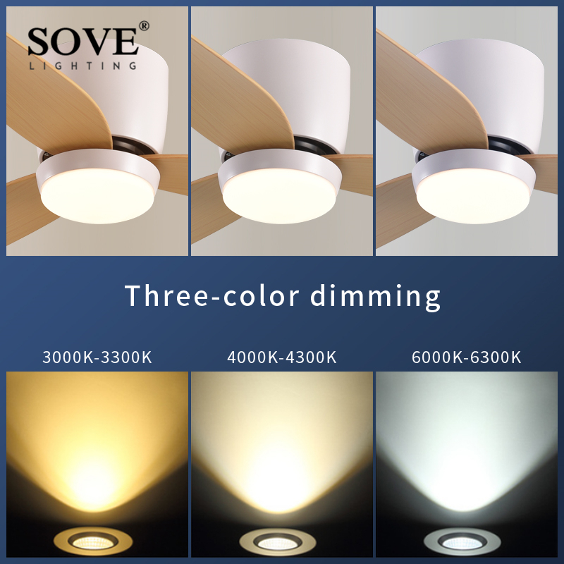 SOVE Modern White BLDC Ceiling - Smart Ceiling Fan With Light Remote 评论和价格