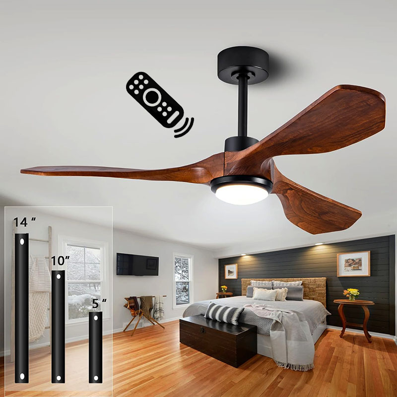 52 Inch Unique Wood Ceiling Fa - Ceiling Fan Dc Motor 52 Inch 评论和价格