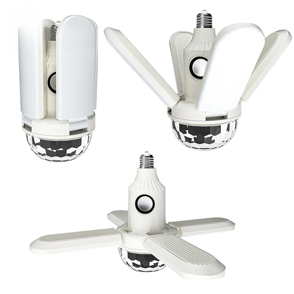 E27 LED Bulb Fan Four-leaf Bla - Ceiling Fan With Remote Control Reversible 评论和价格