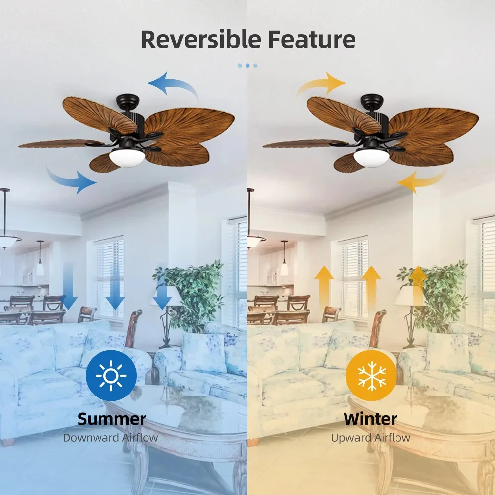 52 Inch Tropical Style Ceiling - Ceiling Fan Dc Motor 52 Inch 评论和价格