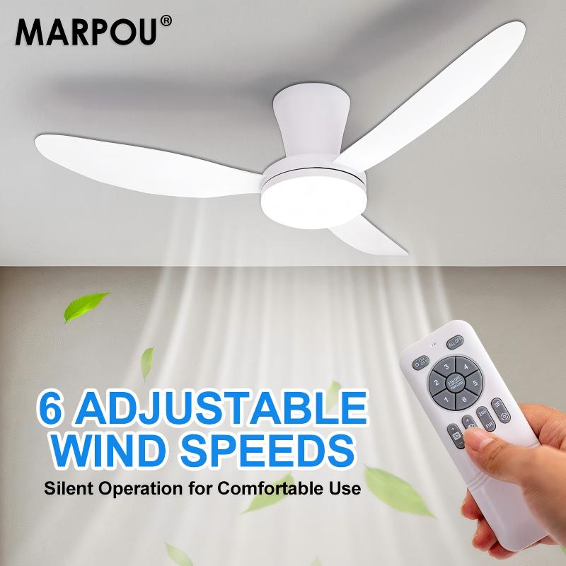 MARPOU Simple Ceiling Fans Wit - Ceiling Fan Led 3 Blade Modern 评论和价格