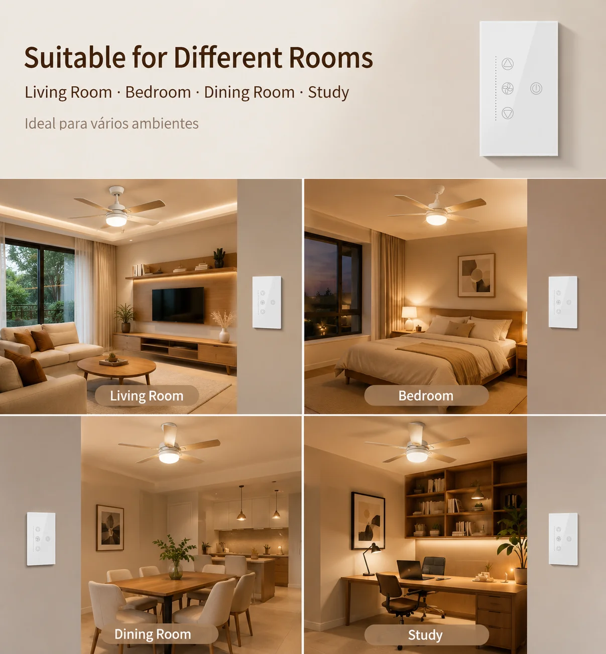 Tuya WiFi Bluetooth Smart Fan  - Smart Ceiling Fan Alexa Wifi 评论和价格