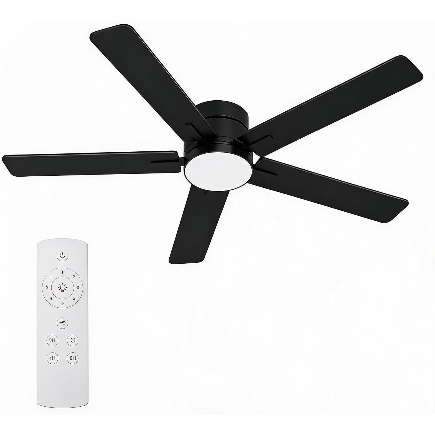 52-Inch Low Profile Ceiling Fa - Ceiling Fan Low Profile Flush Mount 评论和价格
