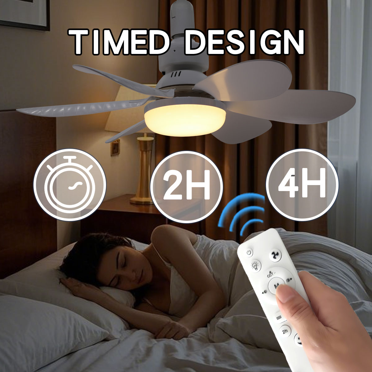 6 Blade Ceiling Fan with LED L - Ceiling Fan Led 3 Blade Modern 评论和价格
