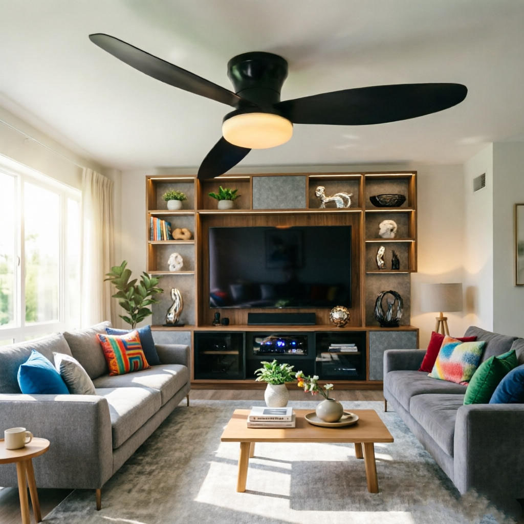 Ceiling Fan with Light 3 Color - Ceiling Fan Led 3 Blade Modern 评论和价格
