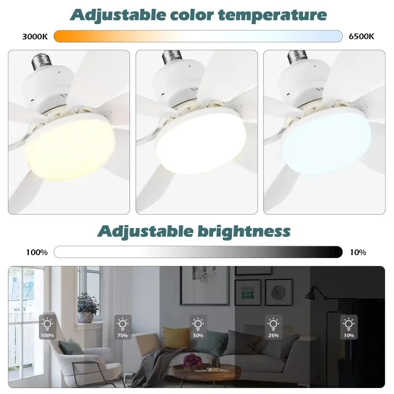30W/40W Ceiling Fan with Remot - Ceiling Fan With Remote Control Reversible 评论和价格